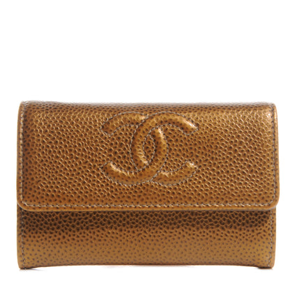 Chanel Caviar CC Card Holder Dark Gold 1 of 9