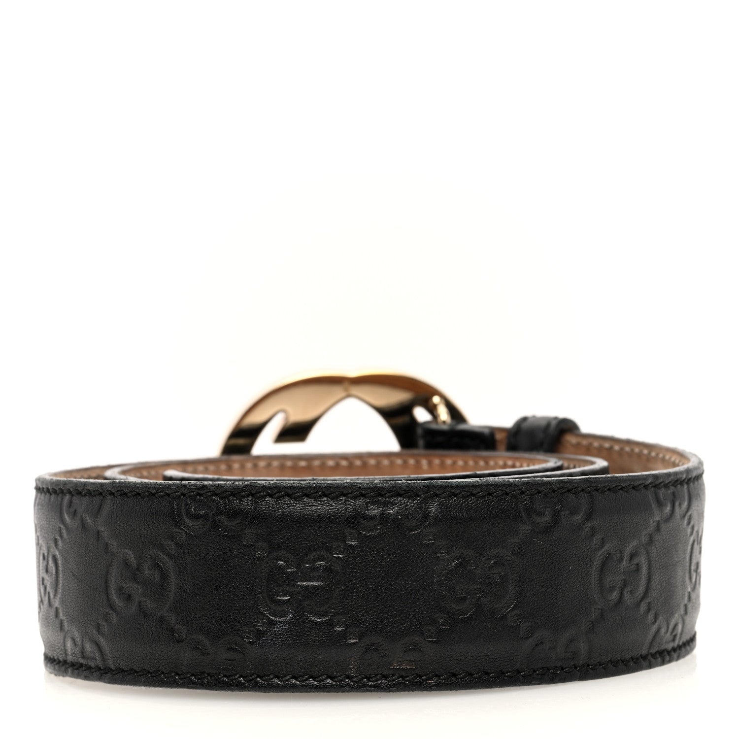 Gucci Guccissima Signature Interlocking G 40mm Belt 85 34 Black 2 of 6