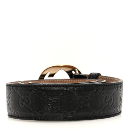 Gucci Guccissima Signature Interlocking G 40mm Belt 85 34 Black 2 of 6