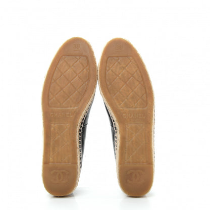Chanel Lambskin CC Espadrilles 38 Black 6 of 10