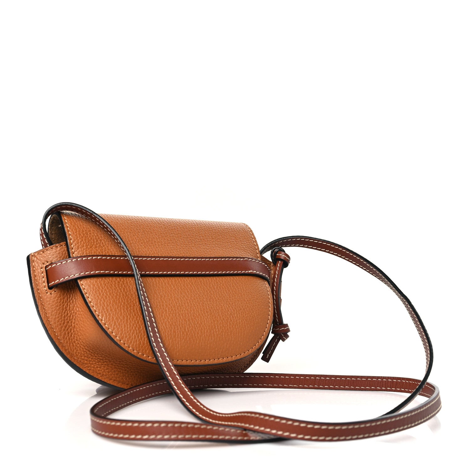 Loewe Grained Calfskin Mini Gate Crossbody Bag Caramel Pecan 3 of 10