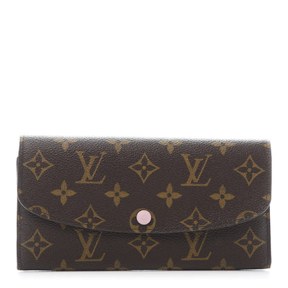 Louis Vuitton Monogram Emilie Wallet Rose Ballerine 1 of 10