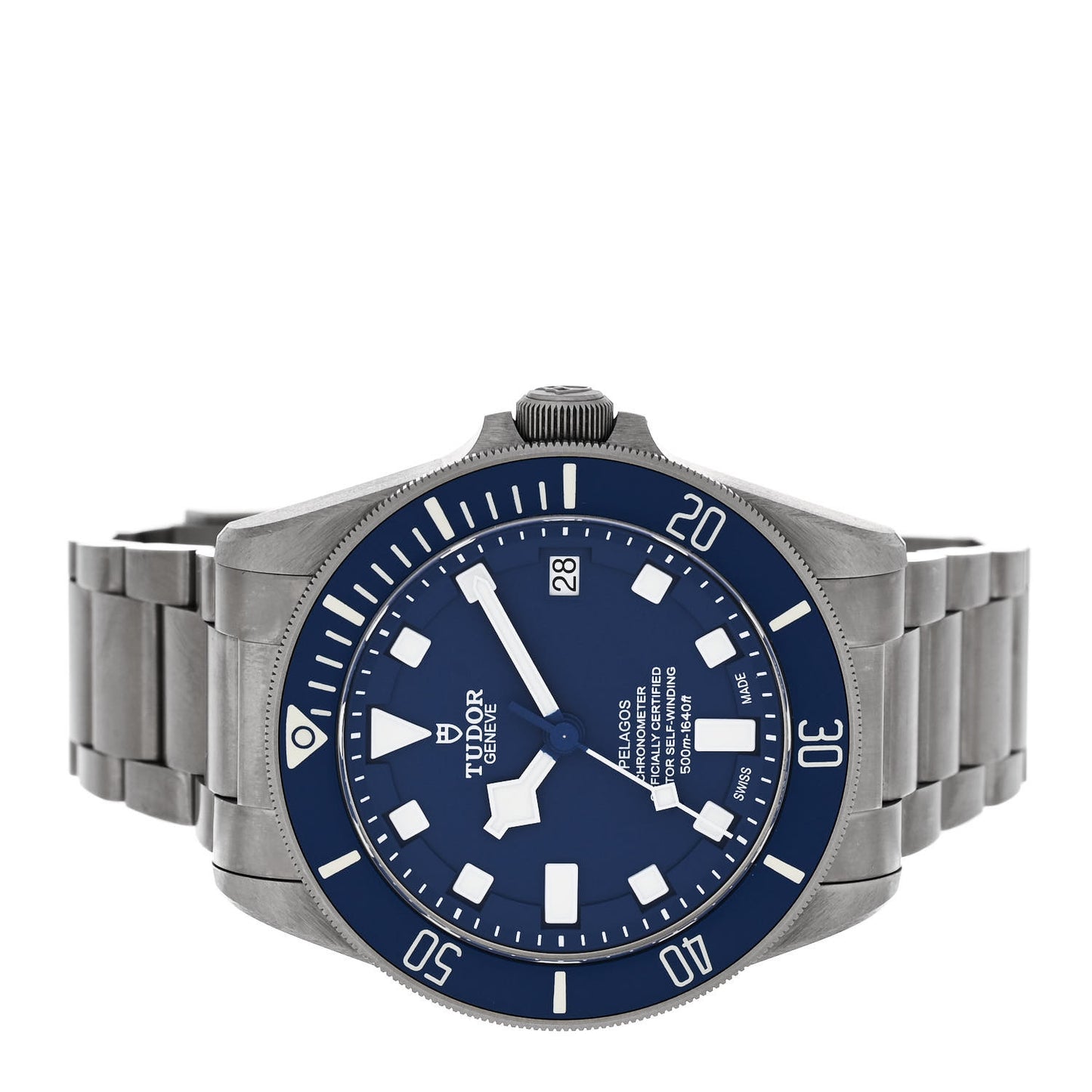 Titanium 42mm Pelagos Automatic Watch Blue 25600TB