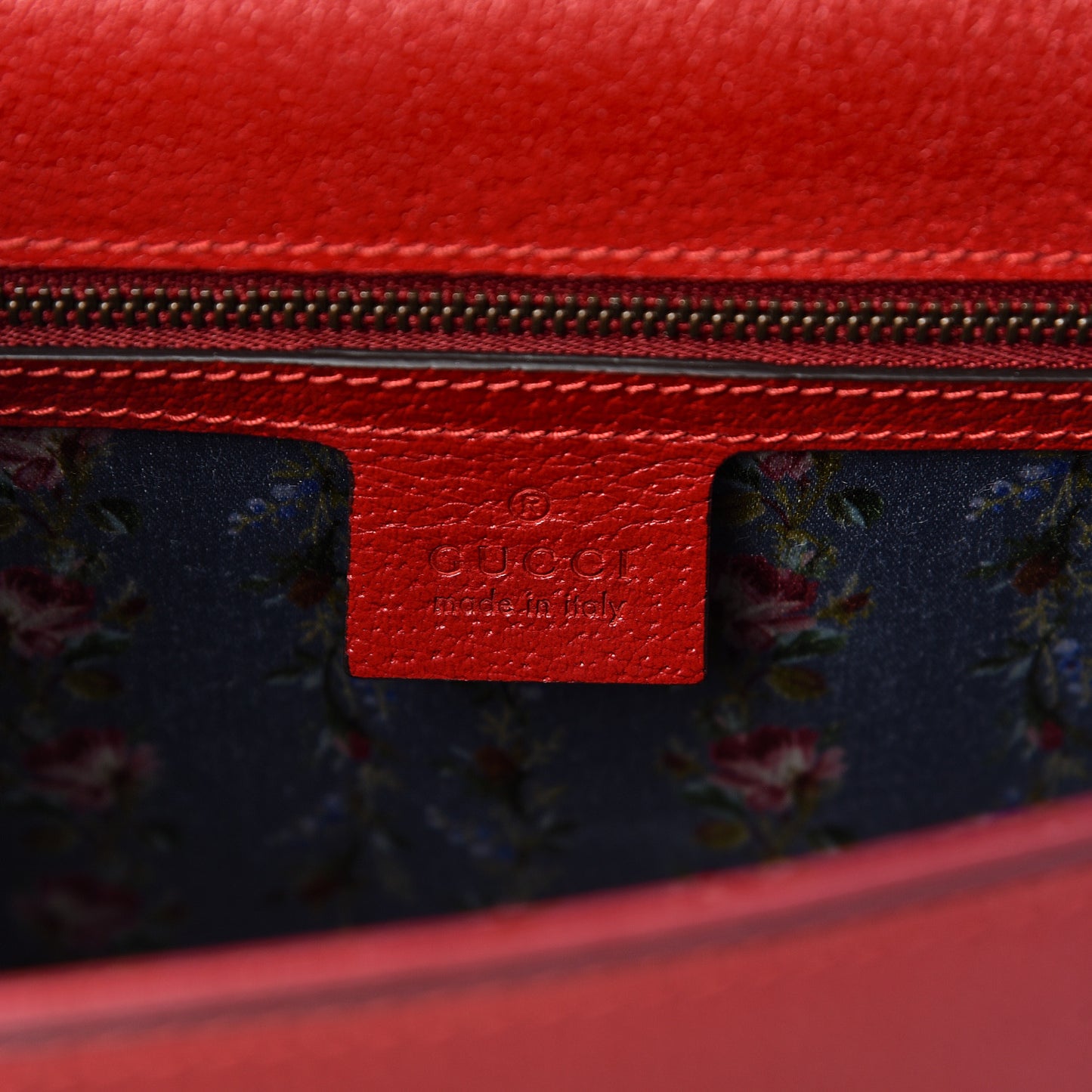 Calfskin Bamboo Web Medium Falena Moth Top Handle Bag Hibiscus Red