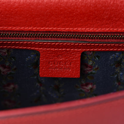Gucci Calfskin Bamboo Web Medium Falena Moth Top Handle Bag Hibiscus Red 6 of 10