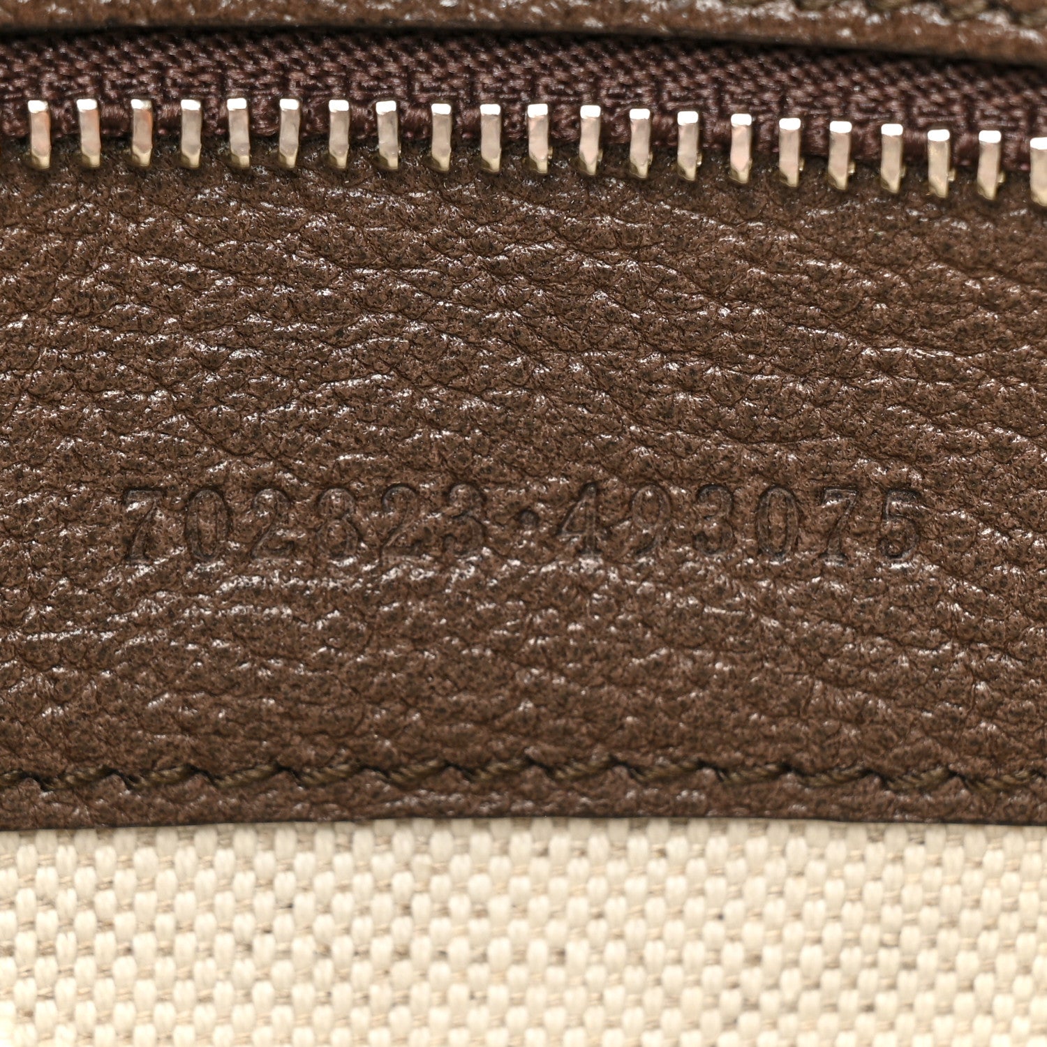 Gucci GG Supreme Monogram Textured Calfskin Web Large Attache Shoulder Bag Beige Ebony New Acero 7 of 11