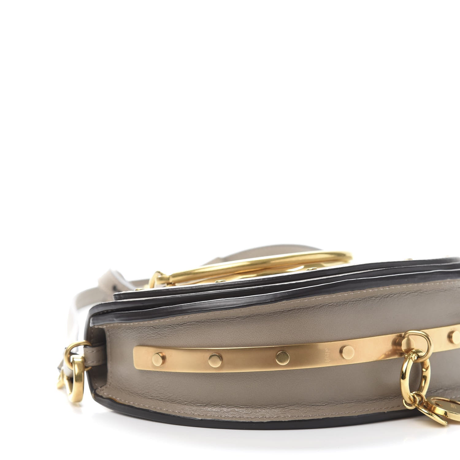 Chloe Calfskin Small Nile Bracelet Minaudiere Bag Motty Grey 9 of 12