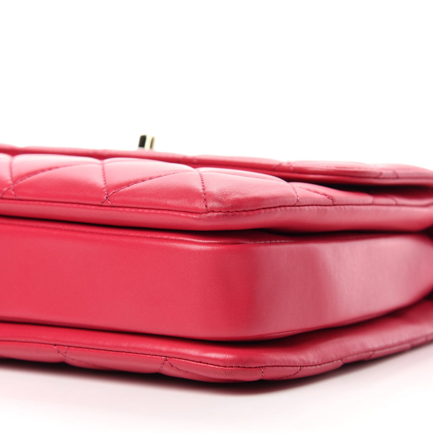 Lambskin Quilted Small Trendy CC Flap Dual Handle Bag Pink