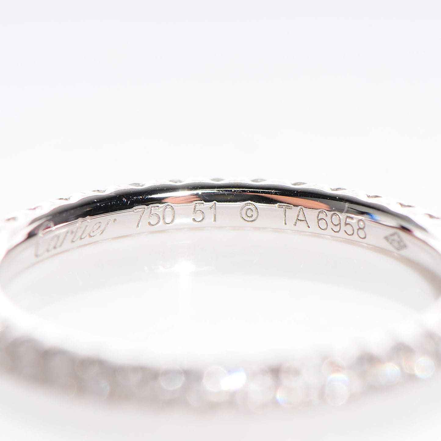18k White Gold Diamond Eternity Ring 51 5.75