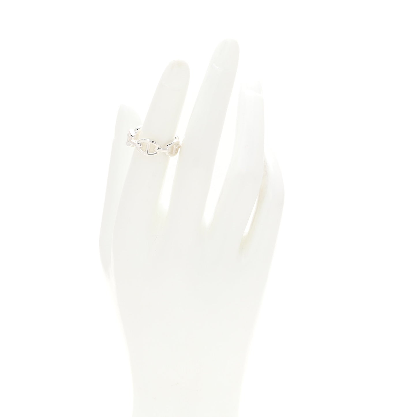 Sterling Silver PM Chaine d'Ancre Enchainee Band Ring 52 6