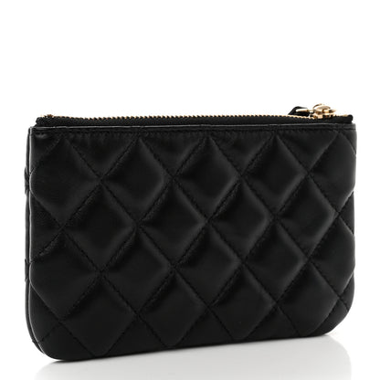 Chanel Lambskin Quilted Small No. 5 Cosmetic Case Black 3 of 9