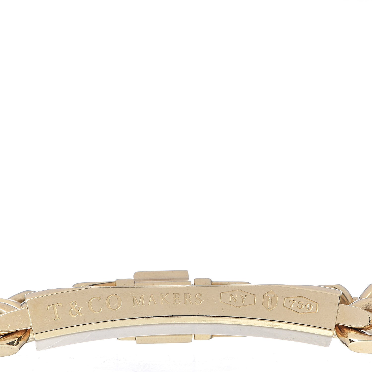 Tiffany 18K Yellow Gold 1837 Makers ID Chain Bracelet 5 of 5