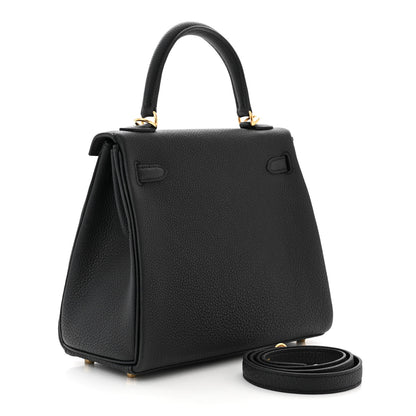 Hermes Togo Kelly Retourne 25 Black 3 of 11