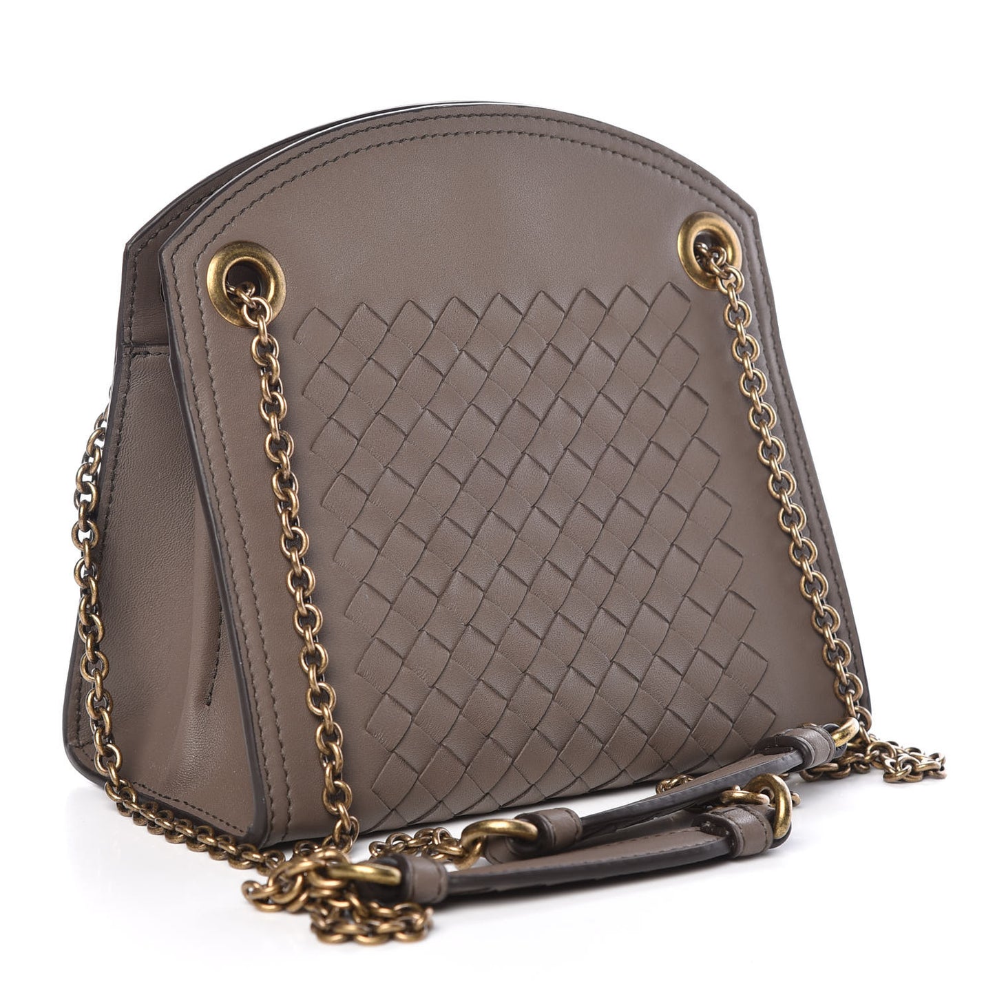 Nappa Intrecciato Chain Wallet New Steel