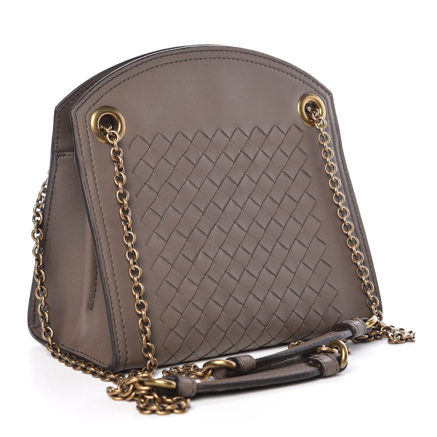 Bottega Veneta Nappa Intrecciato Chain Wallet New Steel 3 of 10