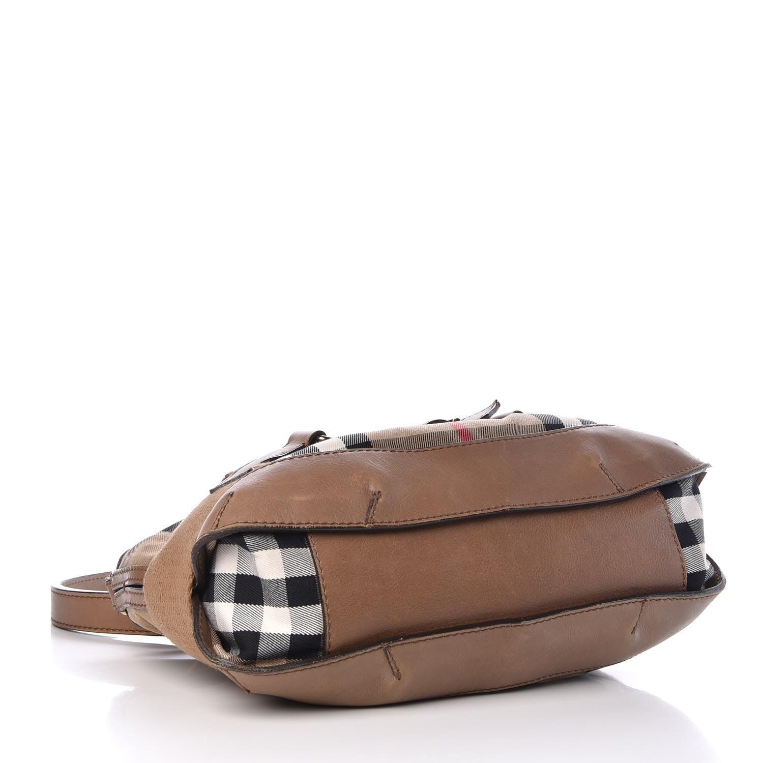 Burberry Vintage Leather House Check Medium Creighton Hobo Dark Stone 5 of 28