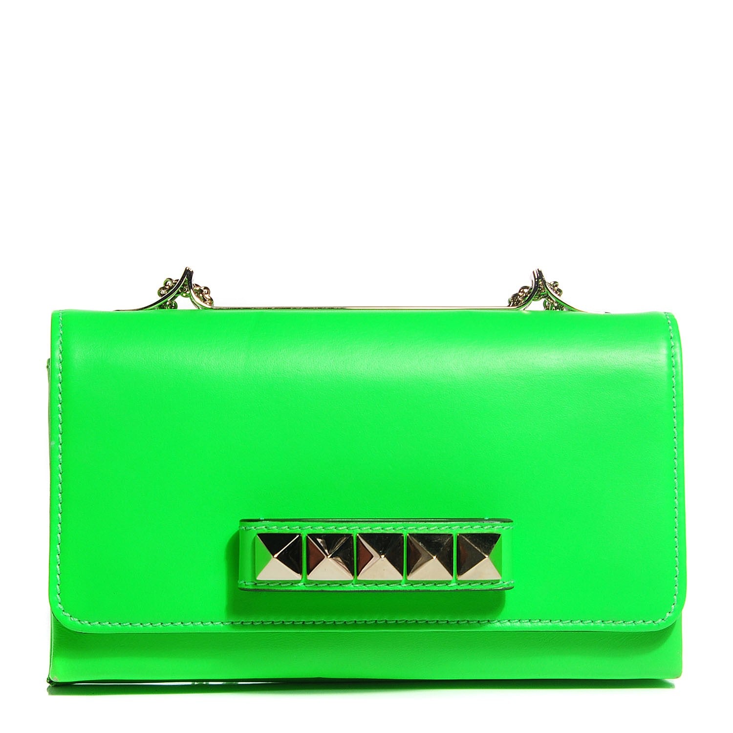 Valentino Garavani Nappa Va Va Voom Shoulder Bag Green Fluo 1 of 7
