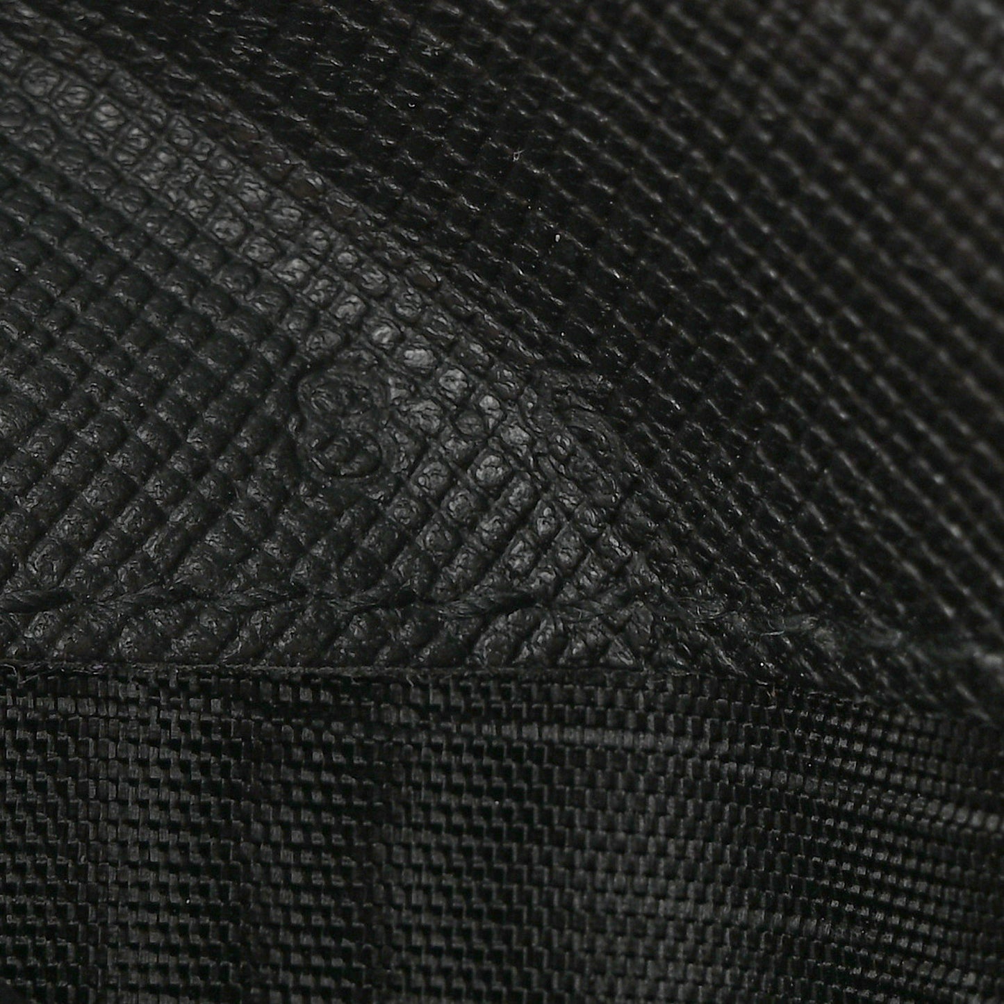 Saffiano Triangle Continental Flap Wallet Black