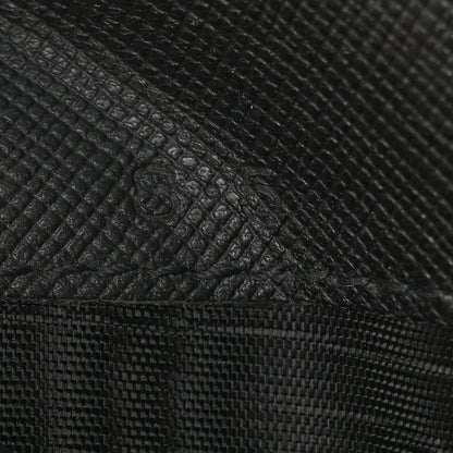 Prada Saffiano Triangle Continental Flap Wallet Black 8 of 8