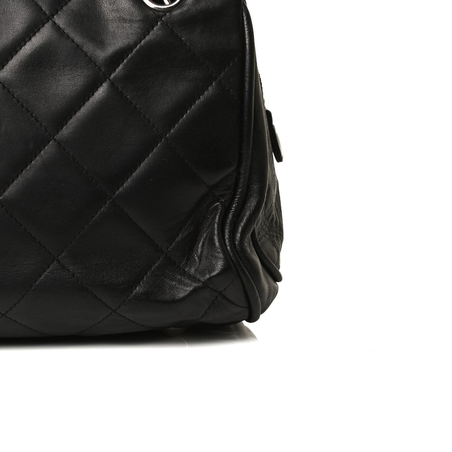 Lambskin Bijoux Chain Shopping Tote Black