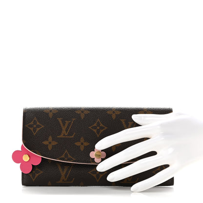 Louis Vuitton Monogram Bloom Flower Emilie Wallet Fuchsia 2 of 6