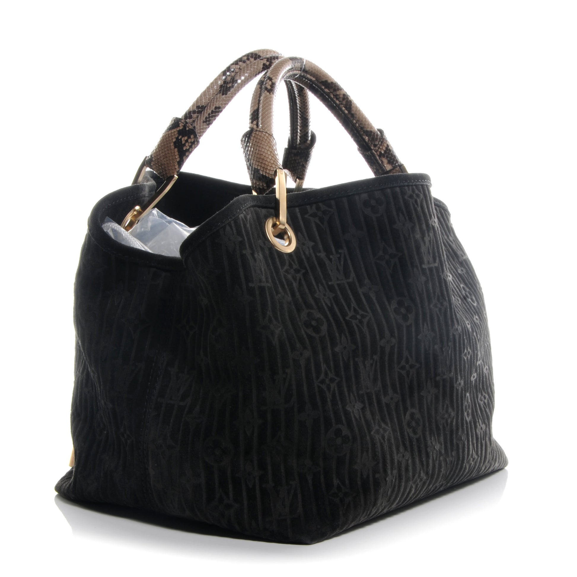 Louis Vuitton Suede Python Monogram Whisper PM Kohl 3 of 8