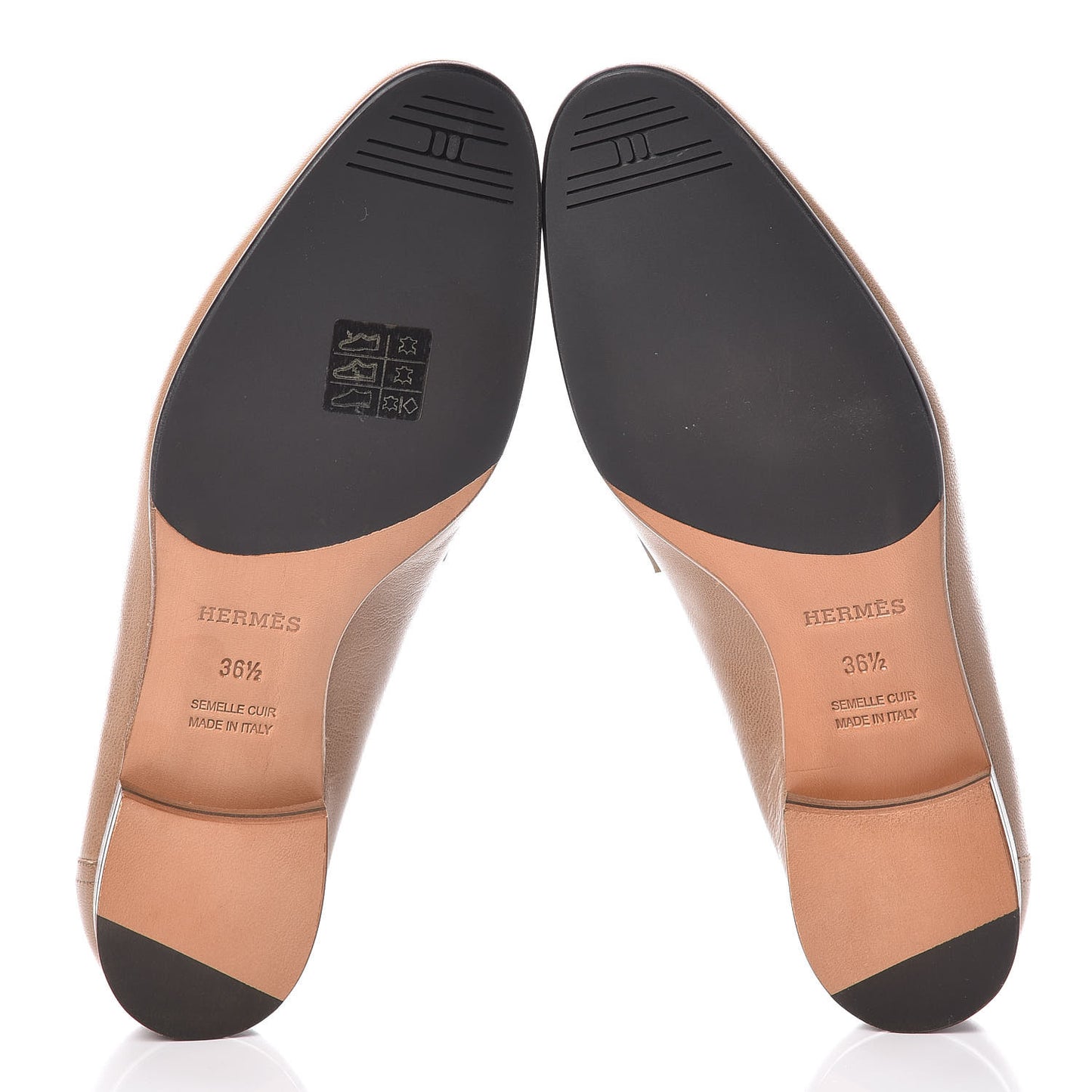 Goatskin Womens Paris Loafers 36.5 Etoupe