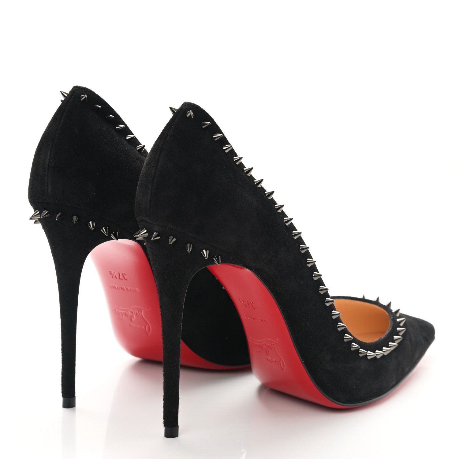 Christian Louboutin Veau Velours Anjalina 100 Pumps 37.5 Black 4 of 8