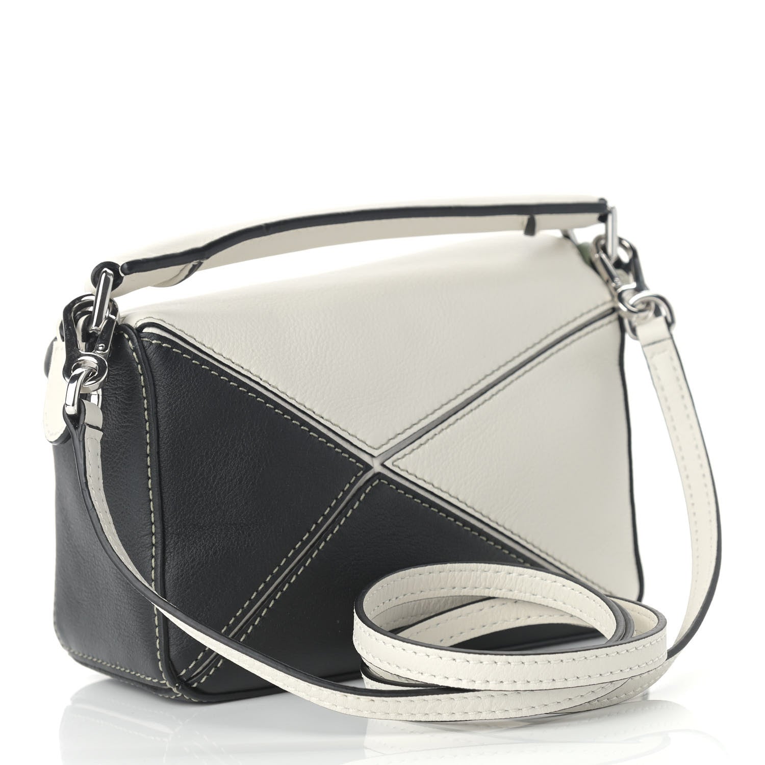 Loewe Calfskin Mini Puzzle Bag Soft White Rosemary 3 of 9