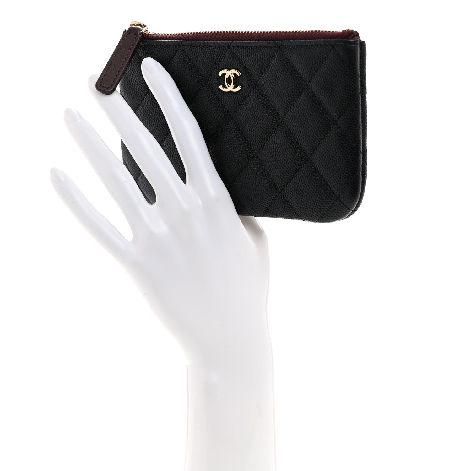 Chanel Caviar Quilted Small Cosmetic Case Black 2 of 7