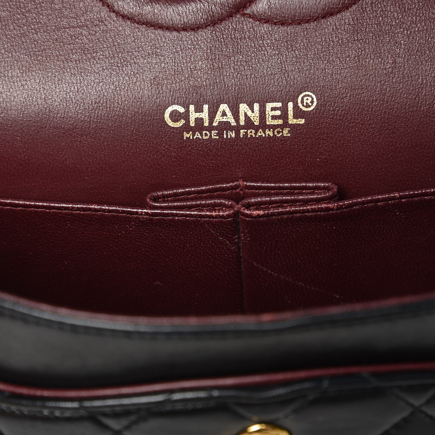 Chanel Lambskin Quilted Medium Double Flap Black 9 of 9