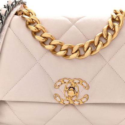 Chanel Lambskin Quilted Large Chanel 19 Flap Light Purple 8 of 11