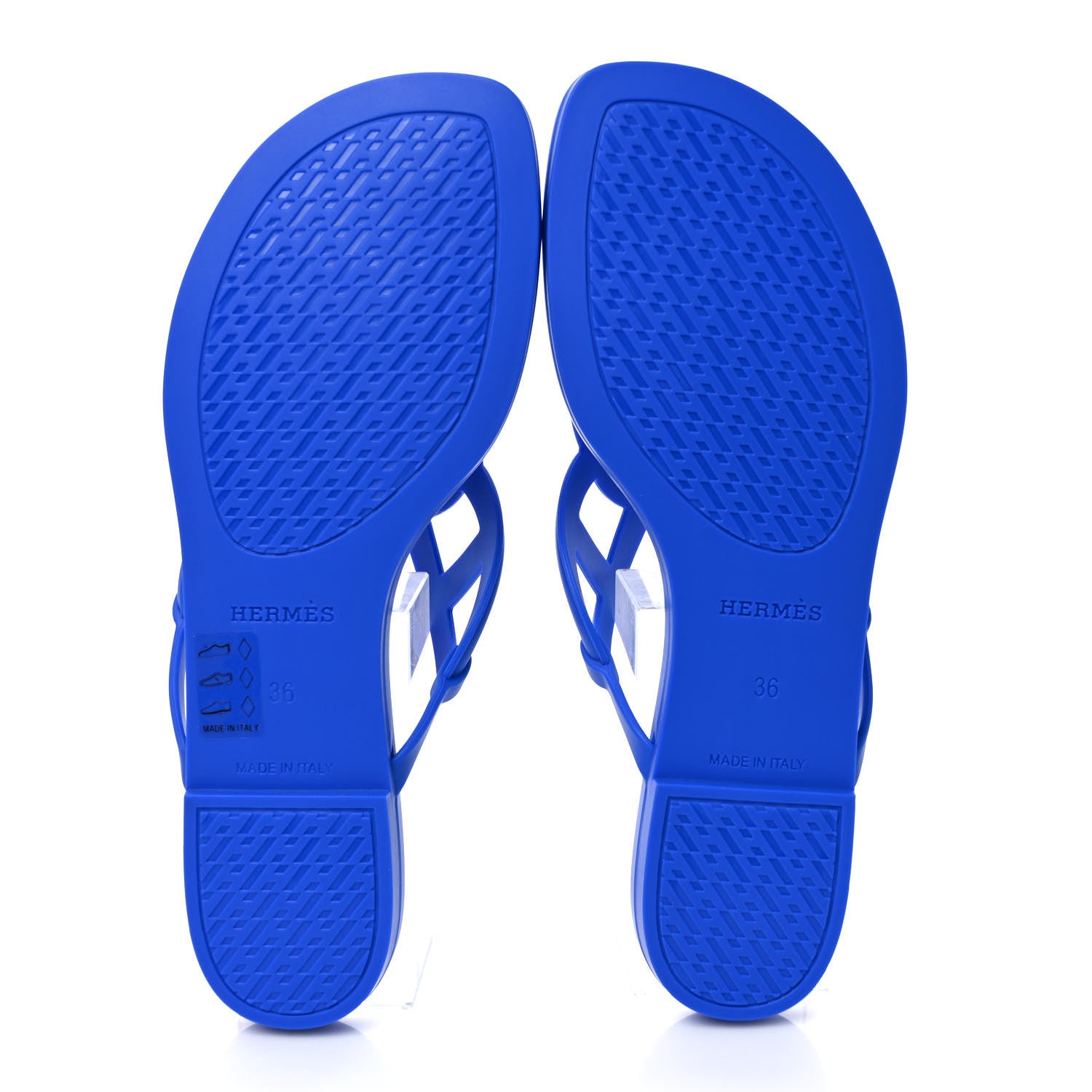 Hermes Rubber Womens Egerie Sandals 36 Bleu Outremer 5 of 8