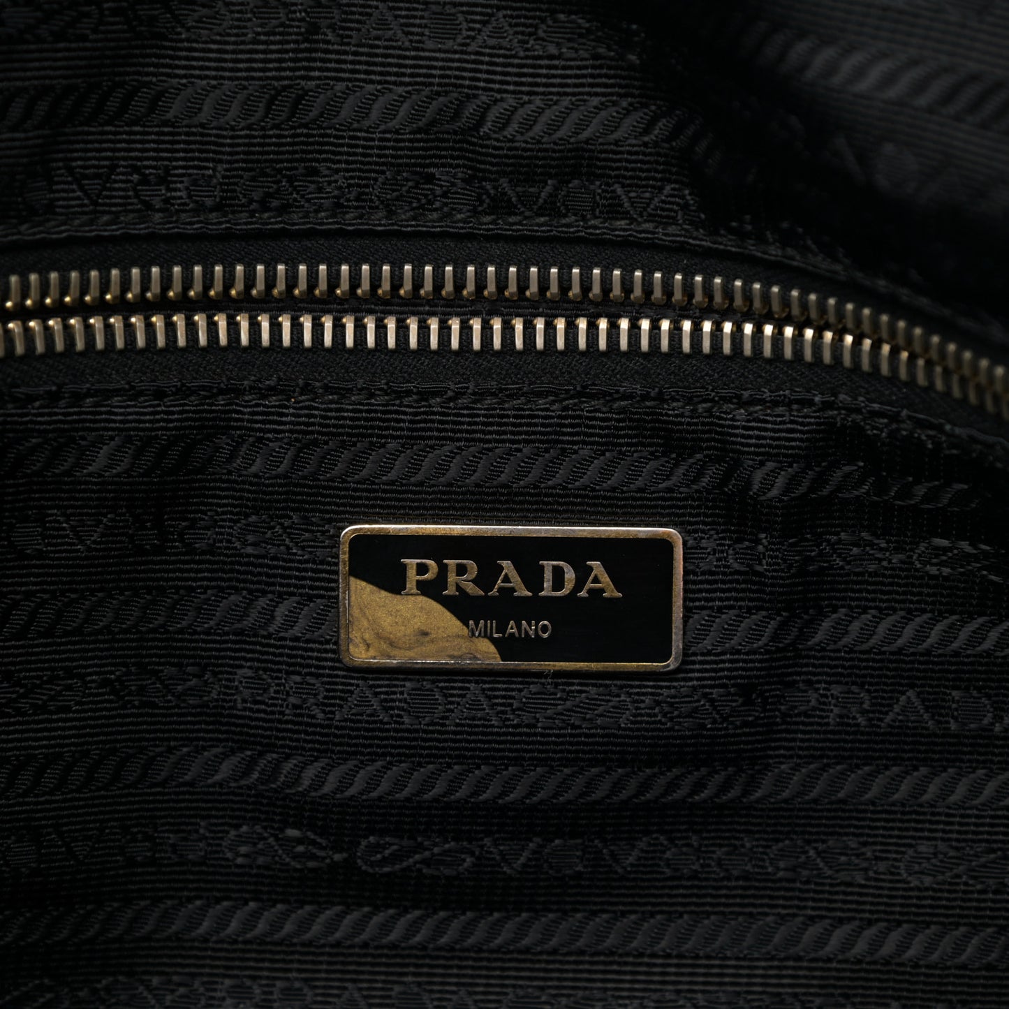 Tessuto Nylon Saffiano Shopping Tote Black