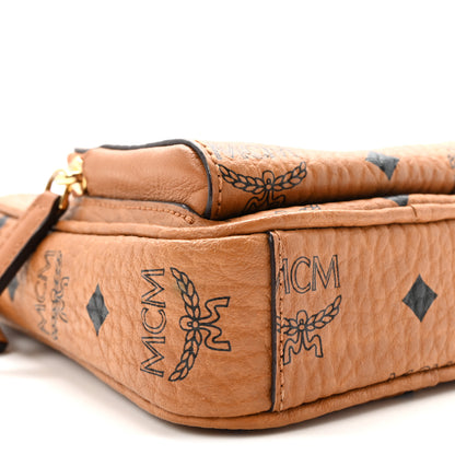 MCM Visetos Camera Crossbody Bag Cognac 8 of 9