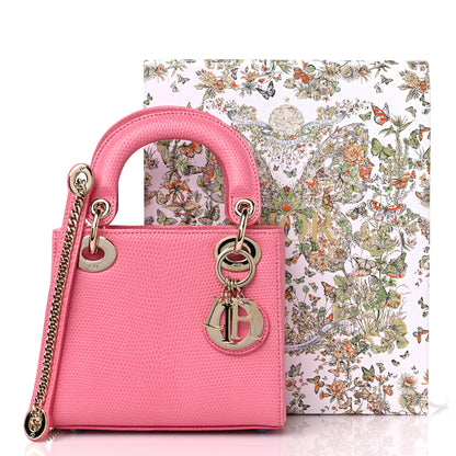 Christian Dior Lizard Mini Lady Dior Pink 9 of 9