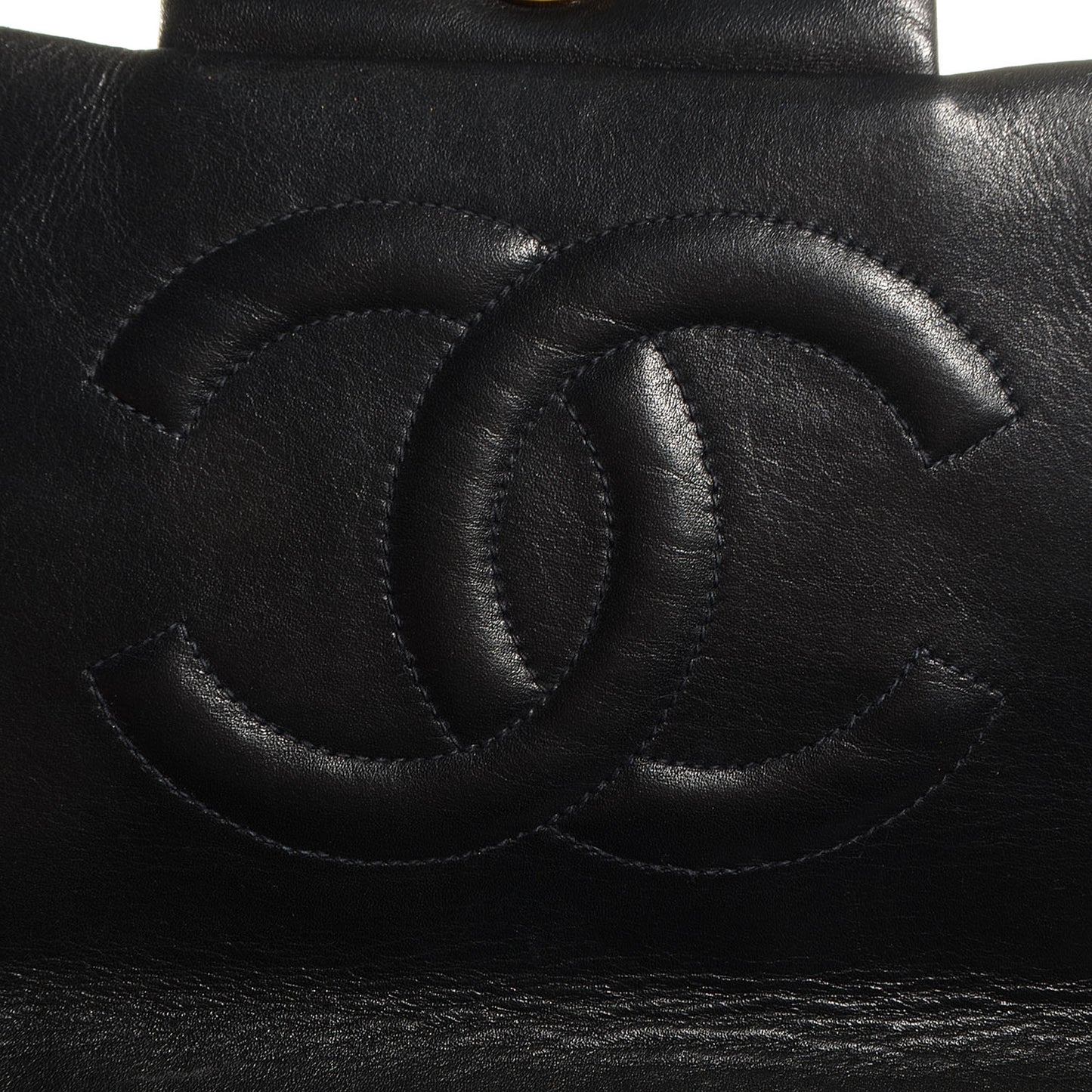 Lambskin XL Jumbo Flap Black