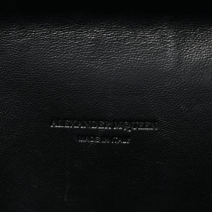 Alexander McQueen Calfskin Studded Skull Envelope Clutch Black 6 of 7