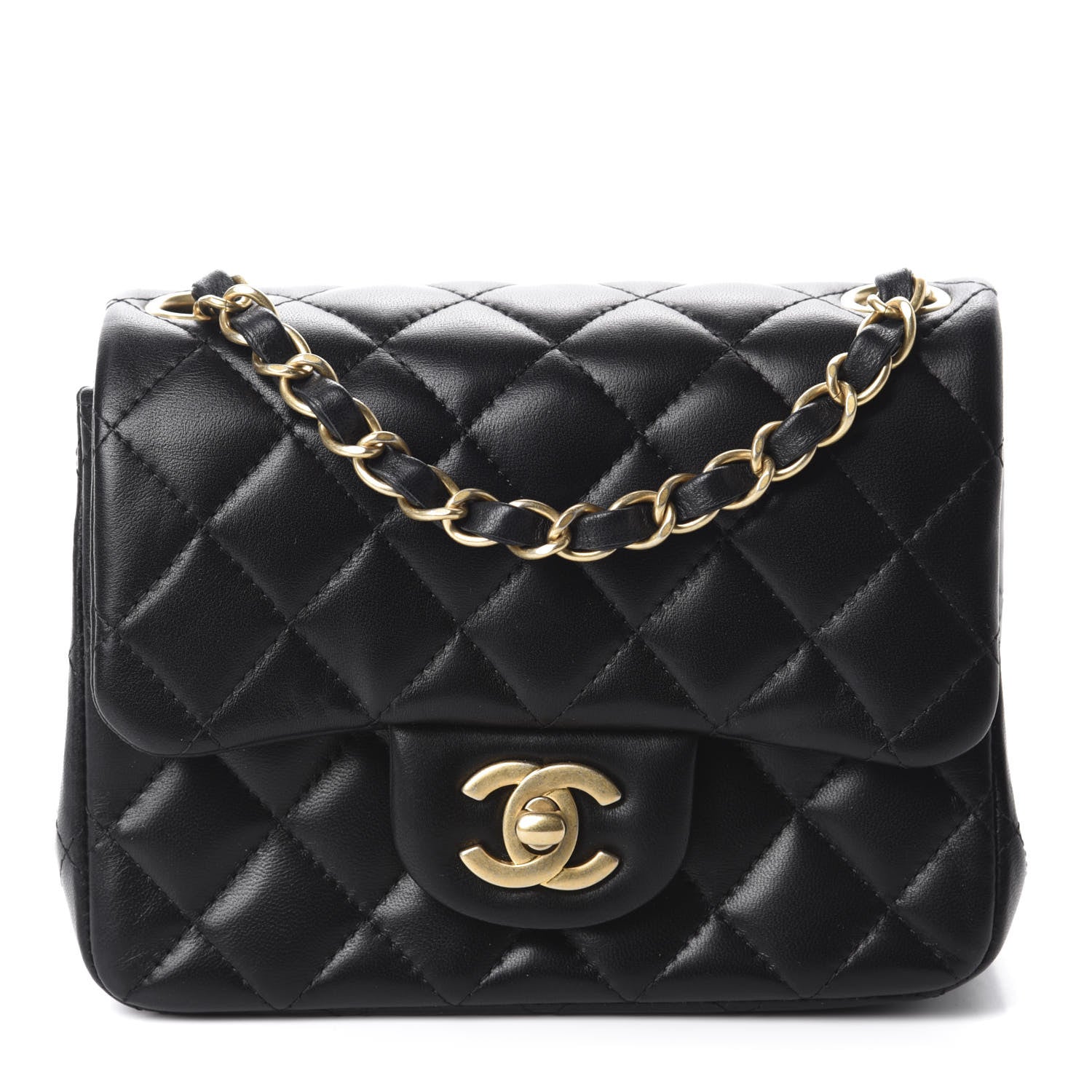 Chanel Lambskin Quilted Mini Square Flap Black 1 of 11