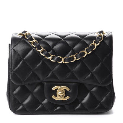 Chanel Lambskin Quilted Mini Square Flap Black 1 of 11