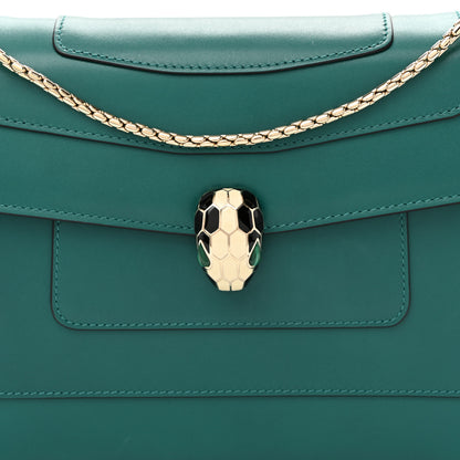 Bulgari Calfskin Serpenti Forever Shoulder Bag Emerald Green 9 of 11