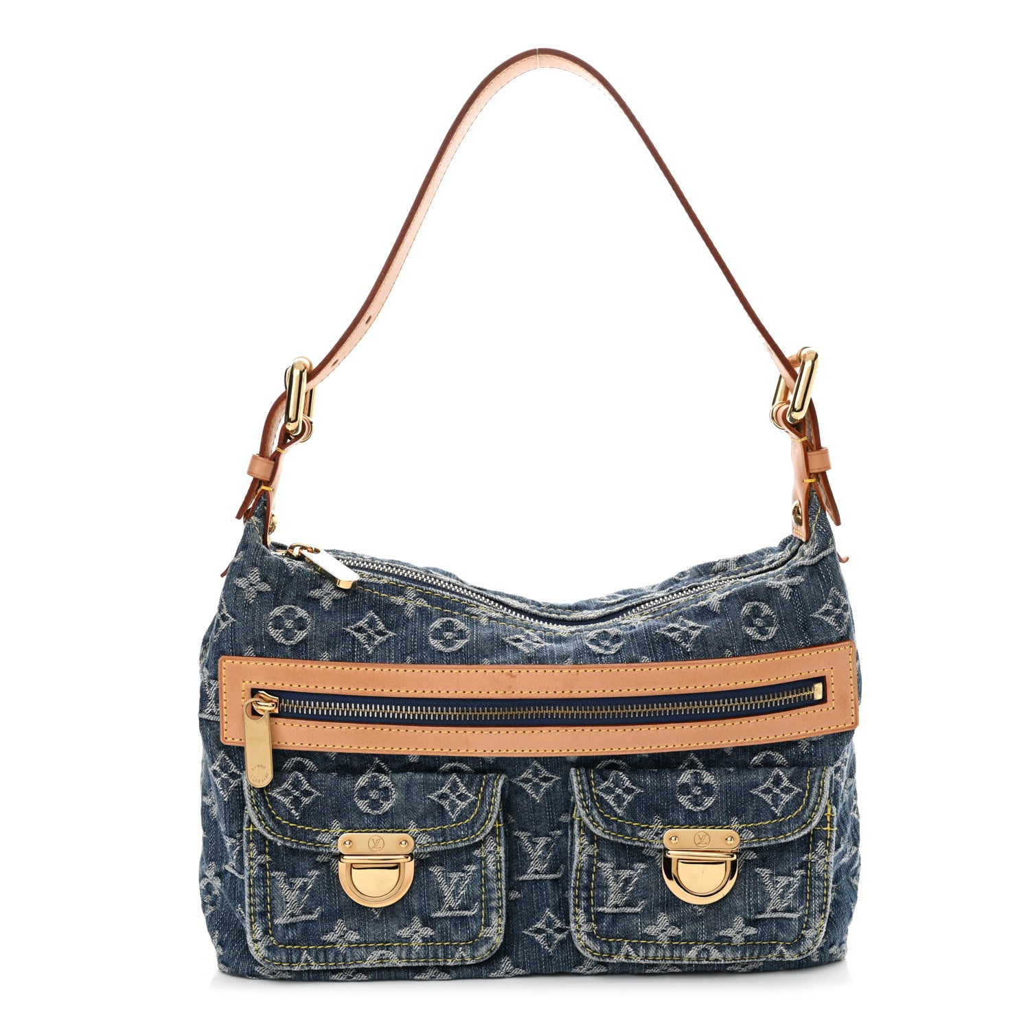 Louis Vuitton Monogram Denim Baggy PM Blue 1 of 14