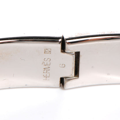 Hermes Enamel Narrow Clic Clac H Bracelet PM Rose Dragee 4 of 5