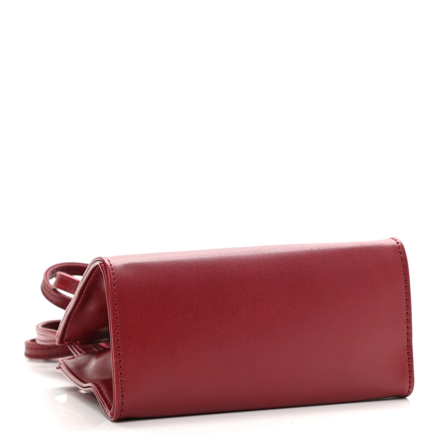Vegan Leather Small Shopping Bag Oxblood