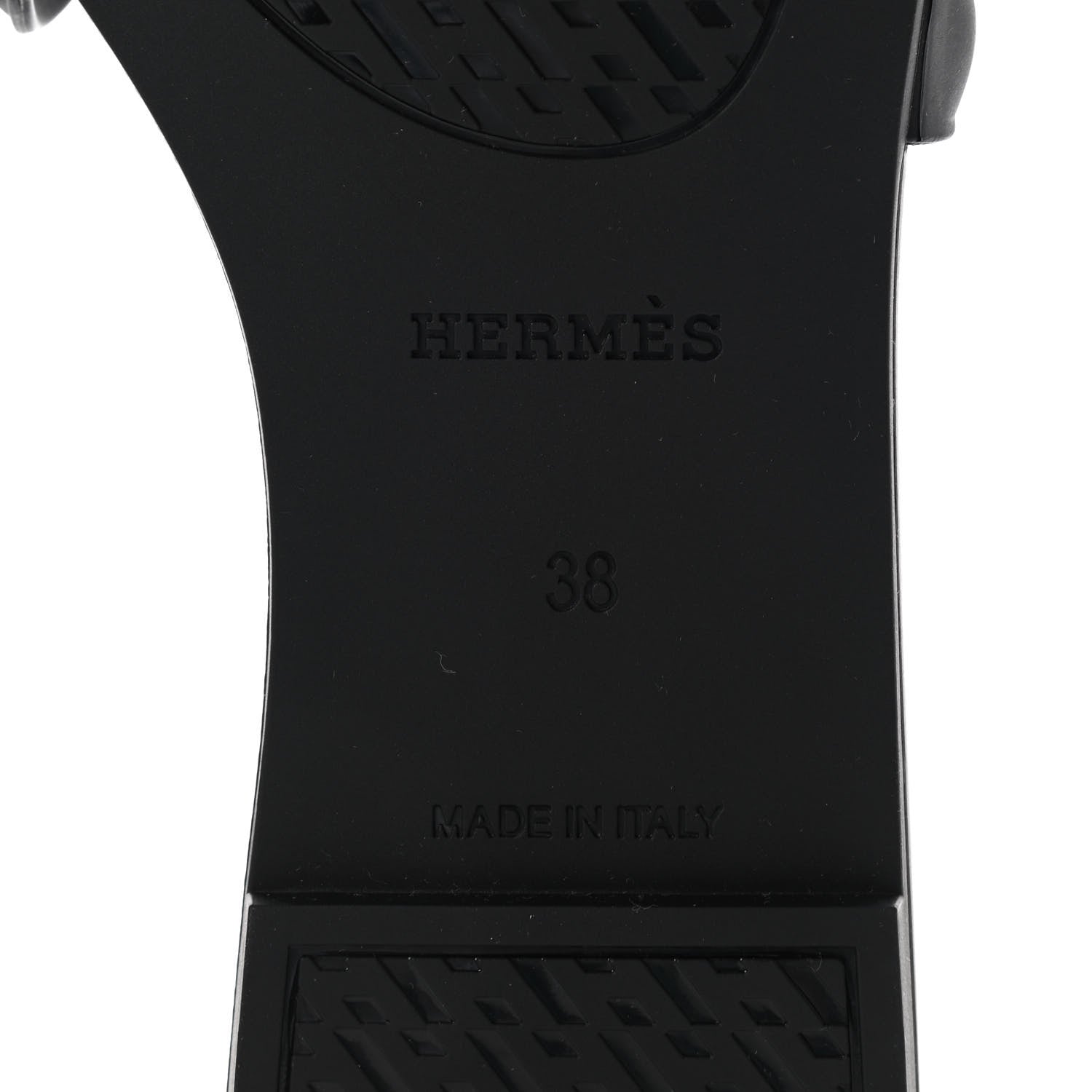 Hermes Rubber Aloha Sandals 38 Black 6 of 8