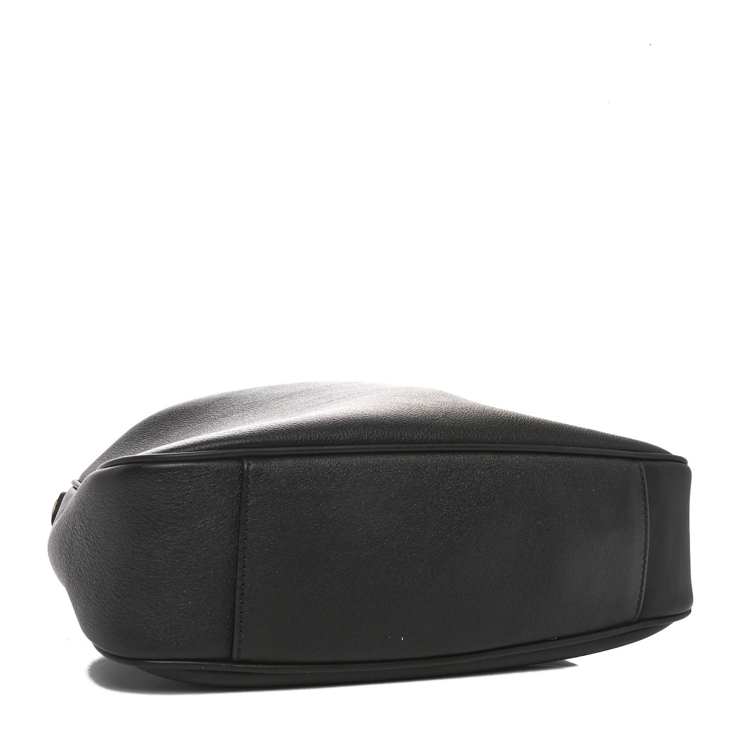 Softy Wonka Textured Dollar Calfskin Medium Diana Shoulder Bag Black