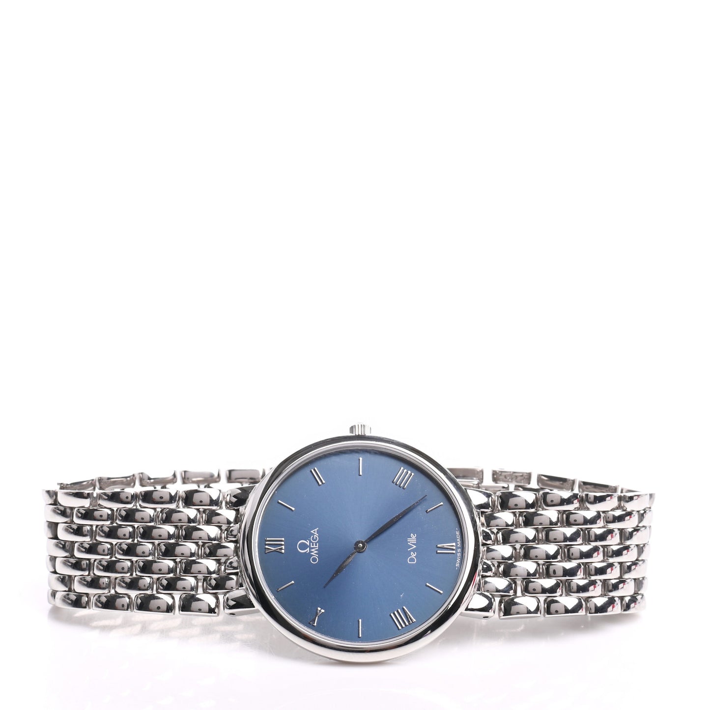 Stainless Steel 31mm De Ville Quartz Watch Blue 395.2378