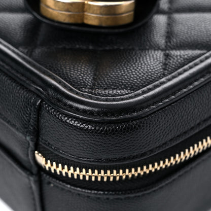 Chanel Caviar Quilted Medium CC Filigree Vanity Case Black 9 of 15