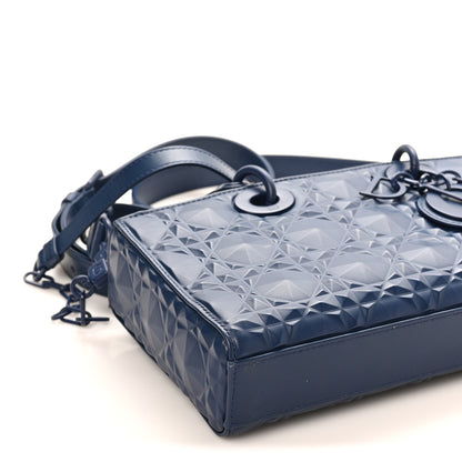 Christian Dior Calfskin Cannage Diamond Medium Lady D-Joy Navy Blue 8 of 9