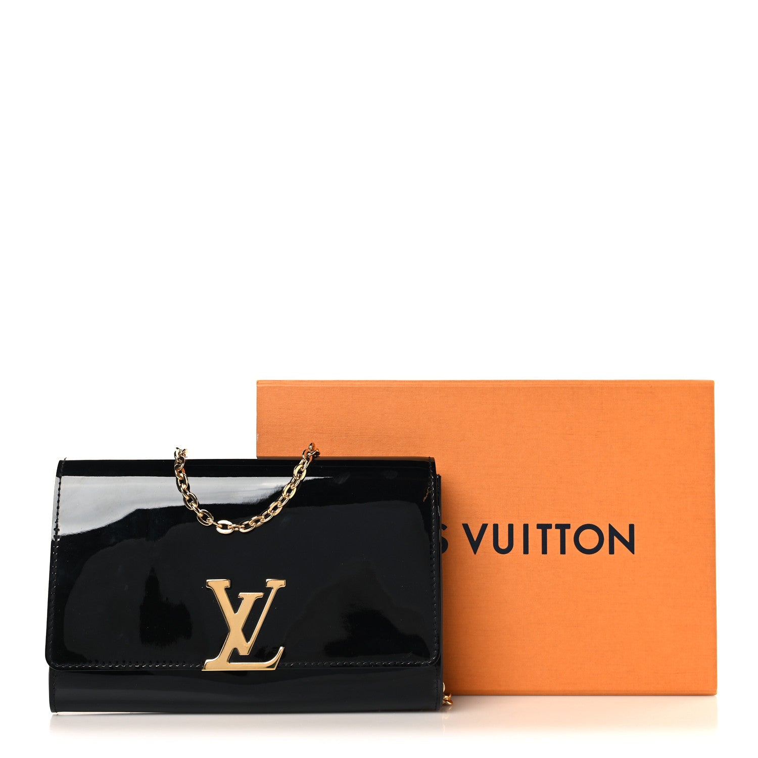 Louis Vuitton Patent Chain Louise GM Black 1828911 – FASHIONPHILE